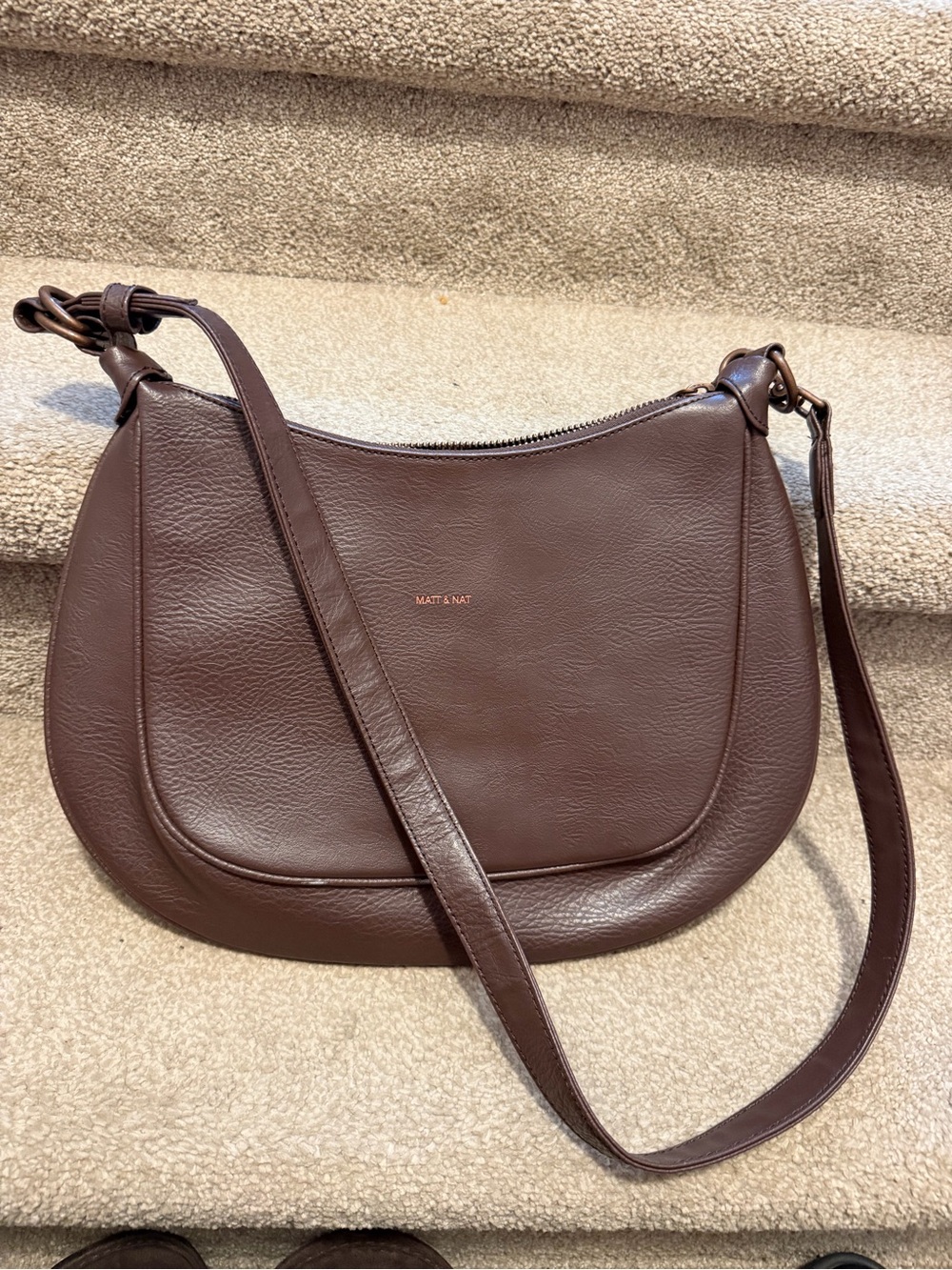 Matt & Nat Chocolate Brown Crossbody Bag